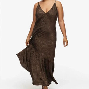 H&M Brown Asymmetrical Dress